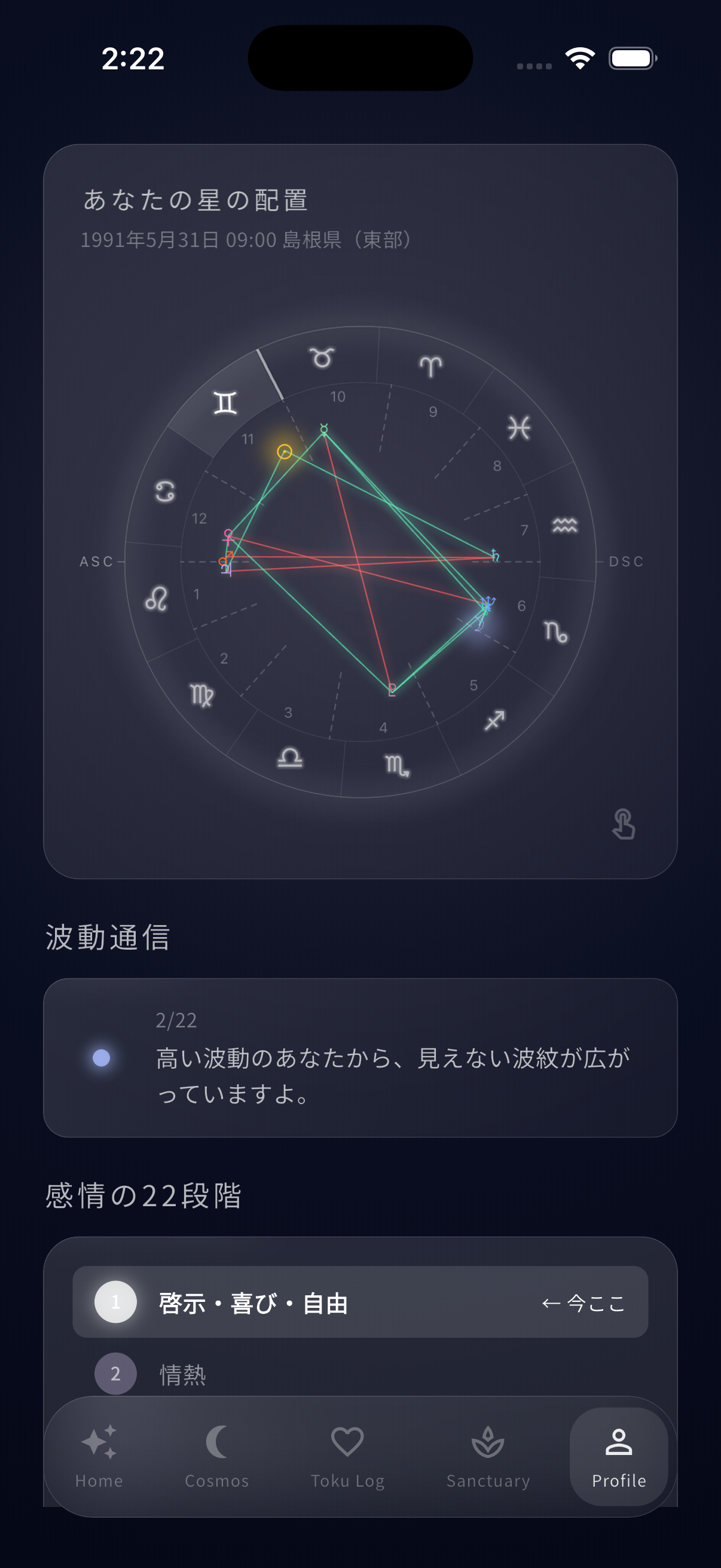 Profile - あなたの星の配置